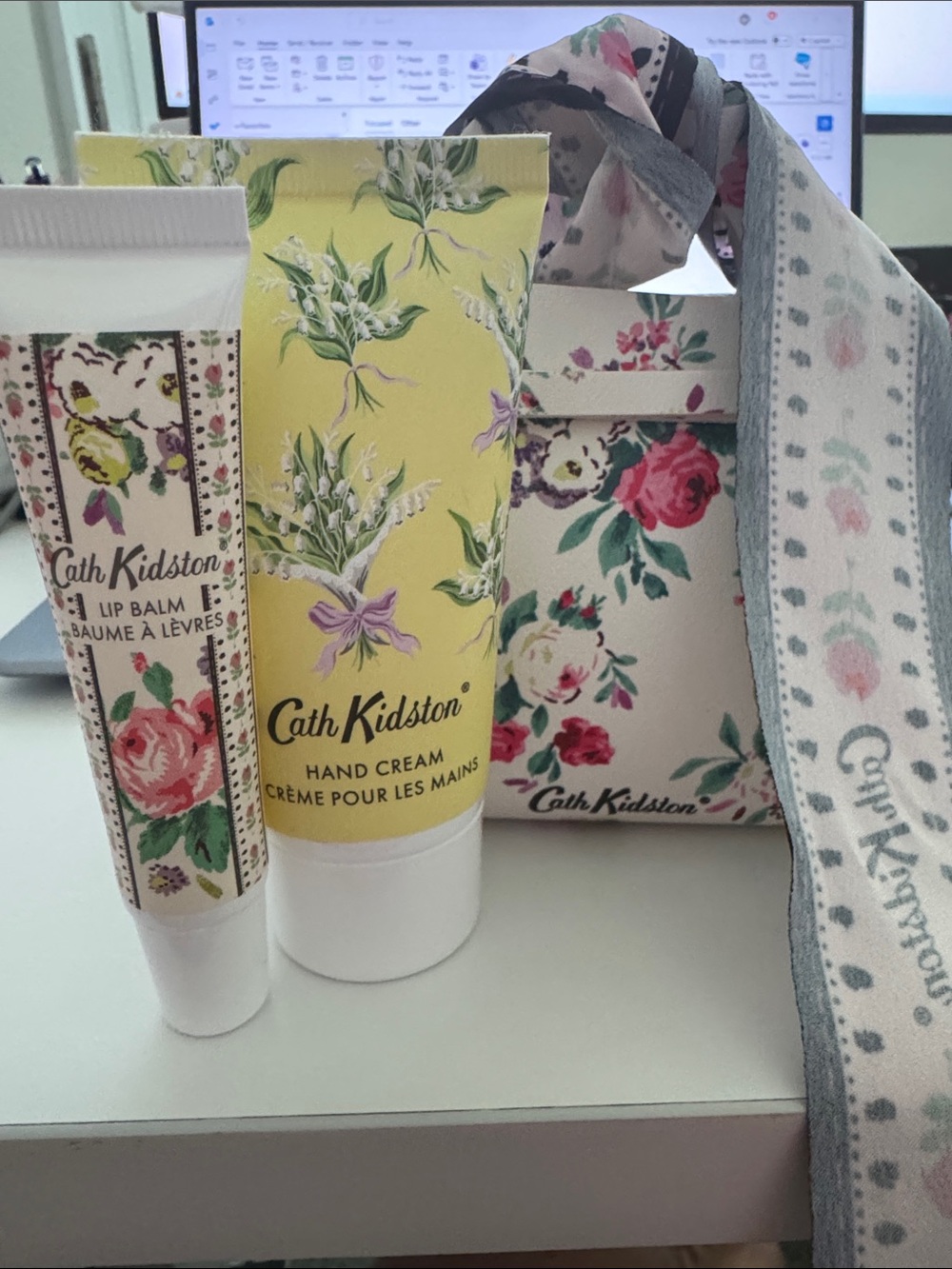 Cath Kidston Floral Hand Cream & Lip Balm Gift Set - New